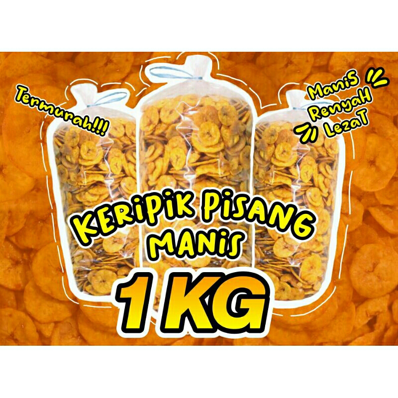 

1KG Keripik Pisang, Keripik Pisang Manis, Keripik Pisang Dolar, Keripik Pisang Koin, Termurah!!!