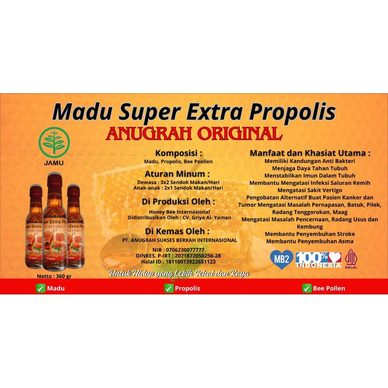 

MADU SUPER EKSTRA PROPOLIS ( infeksi saluran kemih, tujuh keliling, kanker, batuk pilek, magh, kembung, stroke ,asma)