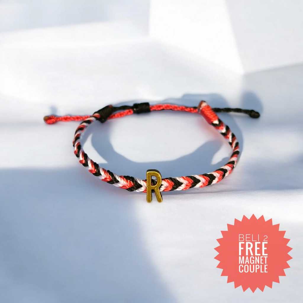 Gelang Inisial Huruf Magnet Bisa Couple
