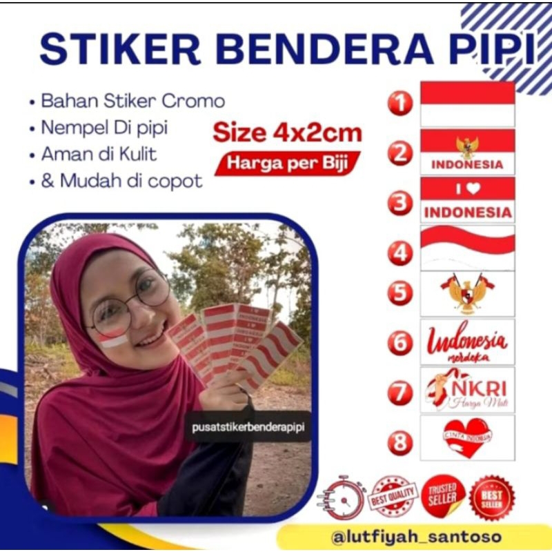 

stiker bendera pipi stiker pipi stiker bendera merah putih