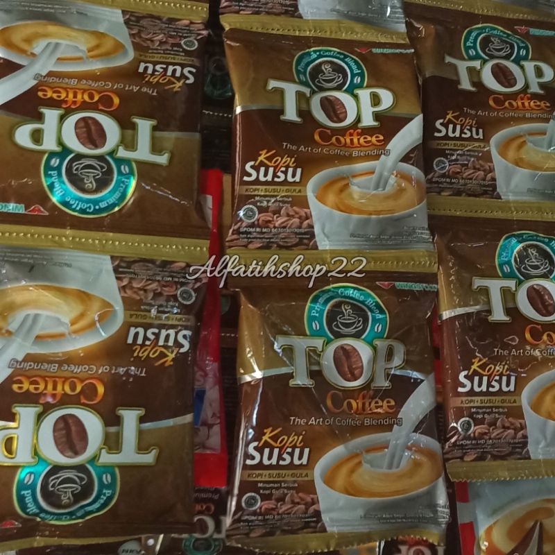 

Top Coffee Susu (Kopi+Susu+Gula) Per Renteng isi 12 Sachet - Top Kopi Susu
