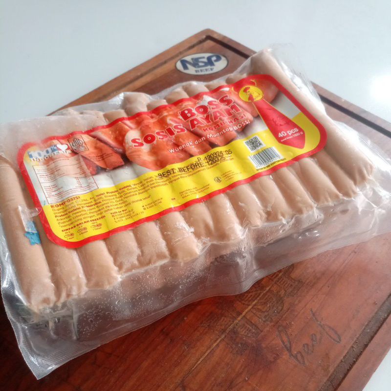 

Boss sosis daging sapi 1kg 40s