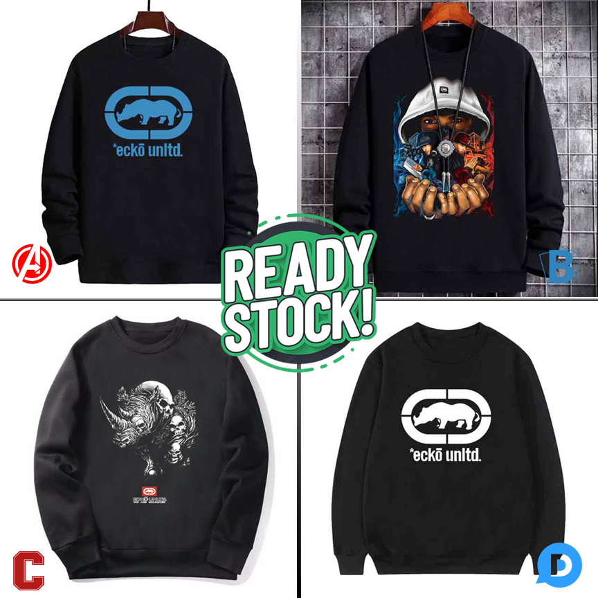 Sweater Ecko UNLTD Crewneck Bahan Cotton Fleece | Size M L XL XXL | READY STOCK LANGSUNG ORDER AJA Y