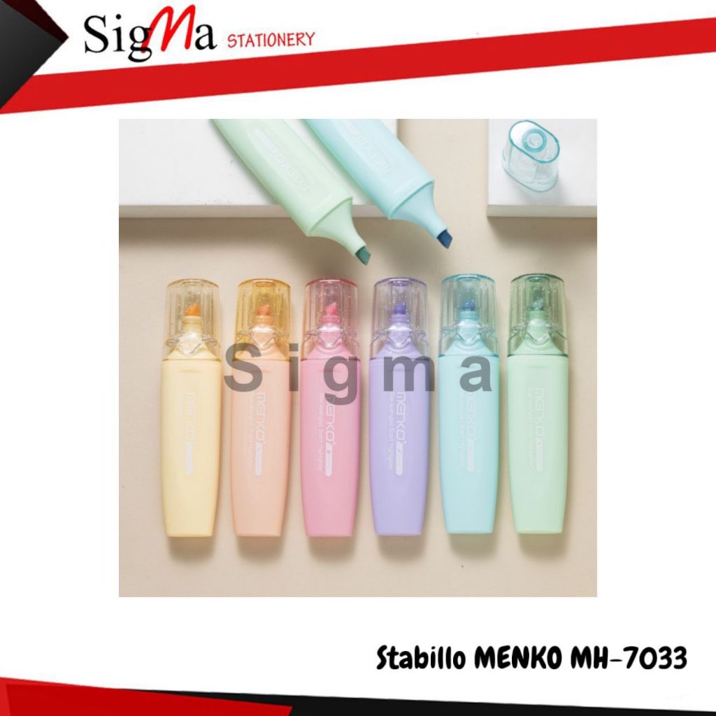 

Stabillo Menko Wangi MH-7703 / Highlighter Menko Wangi MH-7703 / Penanda Tulisan Menko MH-7703 Warna Pastel Wangi