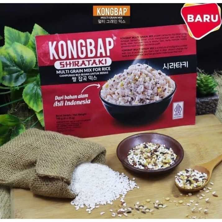 

Kongbap Multi Grain Mix Shirataki 150g ( 6 × 25 GR ) Kongbab Multi Grain Shirataki 150 gr Kongbap