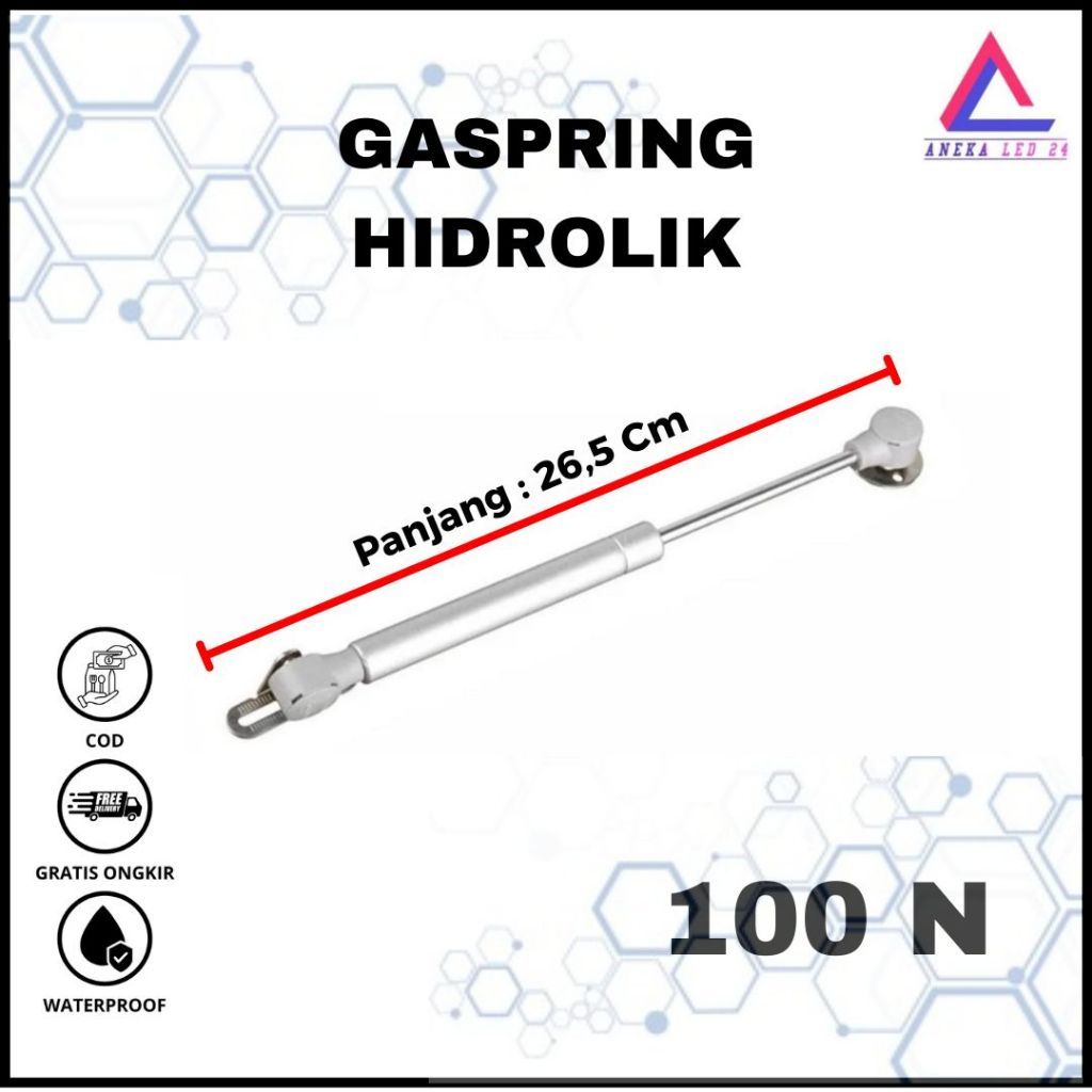 (2 Pcs / Sepasang) Gaspring Hidrolik Jok Motor Huben 100 N Hidrolik Huben 100N