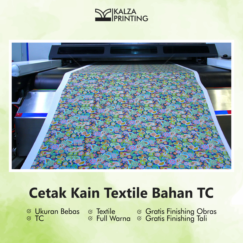 Cetak Kain Textile Bahan TC