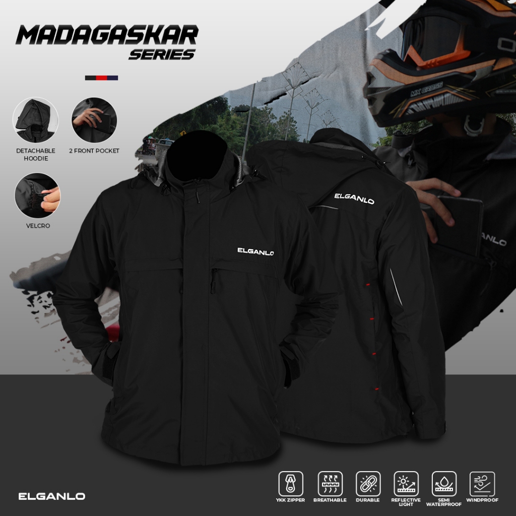 ELGANLO JAKET MOTOR TAHAN ANGIN PRIA WANITA SIRKULASI UDARA HARIAN RIDING WINDPROOF JAKET PARASUT JA