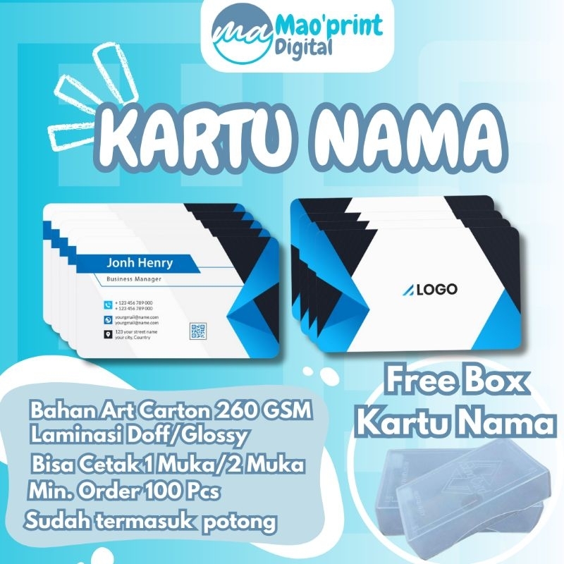 

KARTU NAMA CUSTOM DESIGN (LAMINASI DOFF/GLOSSY)