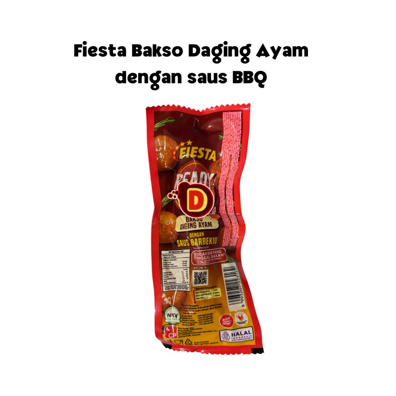 

Fiesta ready to go bakso daging ayam saus bbq | bakso | bakso langsung makan | siap makan bbq