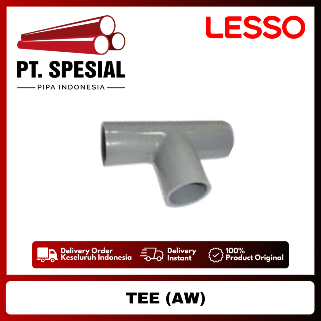 Tee AW PVC Lesso 2 Inch / Tee AW / Tee AW Lesso / Tee PVC AW - 07