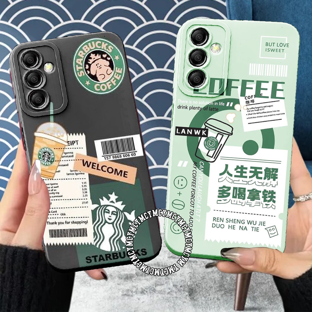 Case starbuck Untuk Samsung M15 A35 A55 A15 A25 A05s A54 A34 A24 A14  M14 M54 Silicone Casing FC20