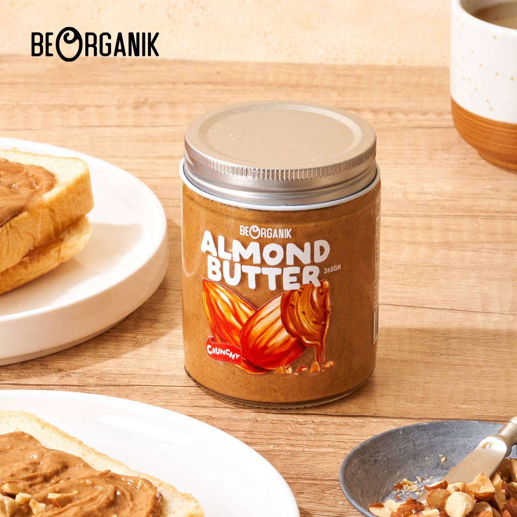 

Beorganik Roasted Almond Butter / Selai Almond 260Gr (Unsweetened, Gluten Free,Vegan)