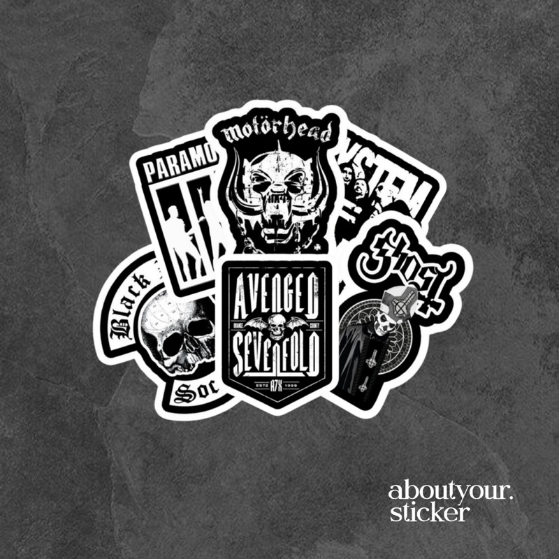 

Sticker BAND Hitam Putih VOL 3 isi 6pcs