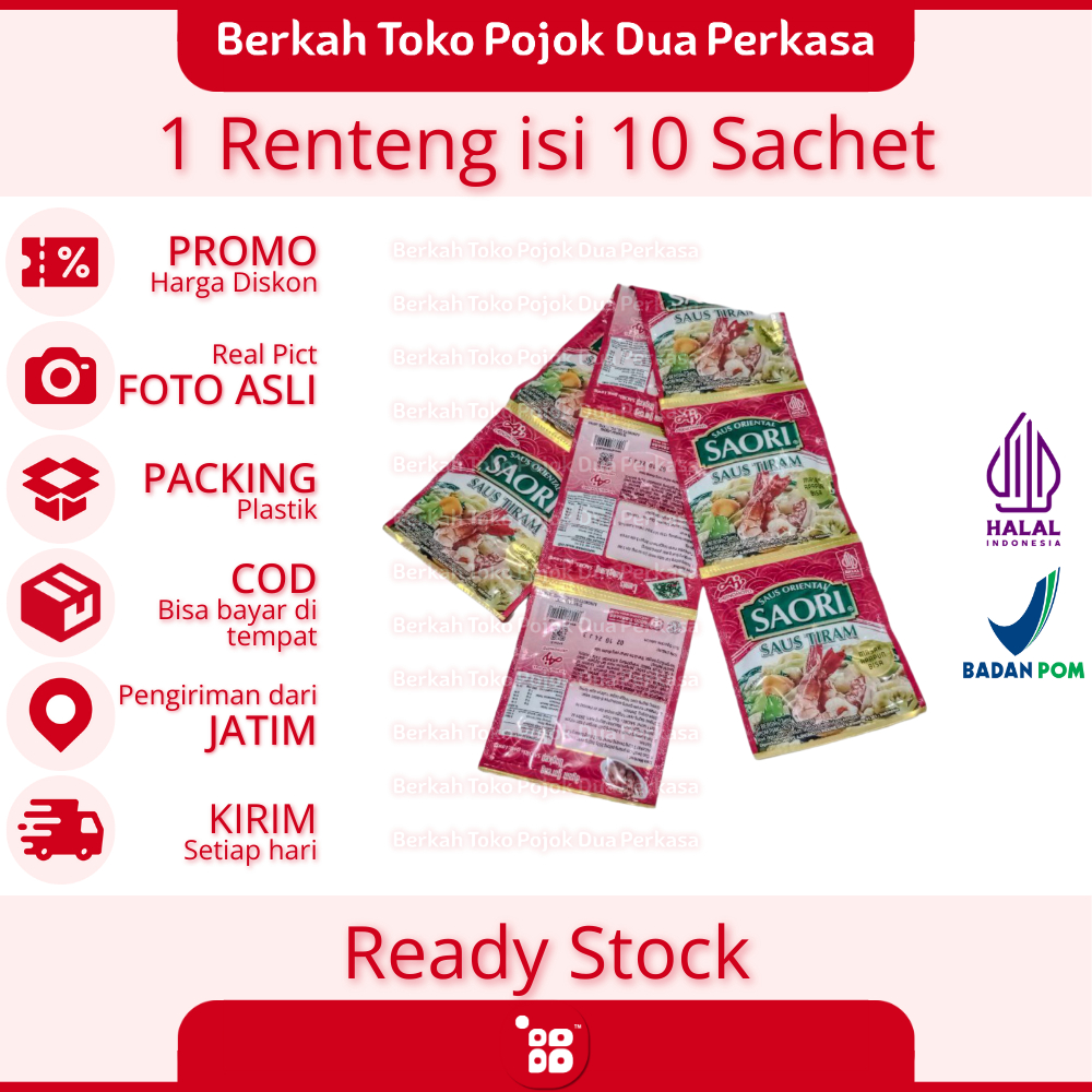 

Saori Saus Tiram Saus Oriental Renteng isi 10 Sachet [JATIM]