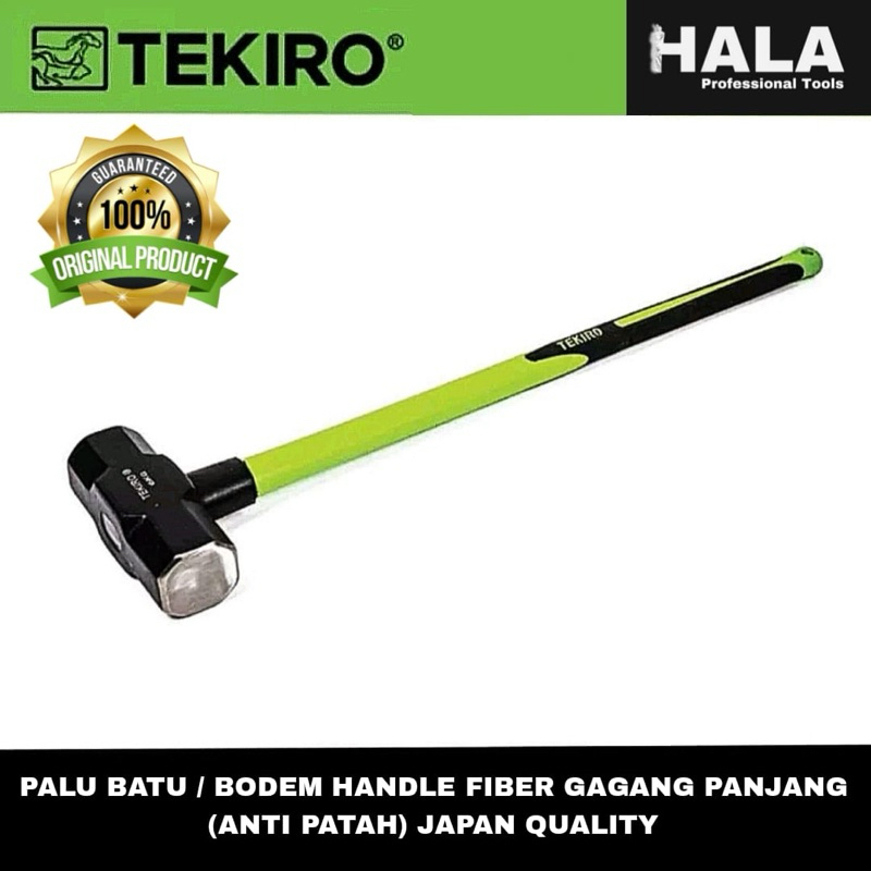 TEKIRO - PALU BATU / BODEM HANDLE FIBER GAGANG PANJANG - 100% ORIGINAL