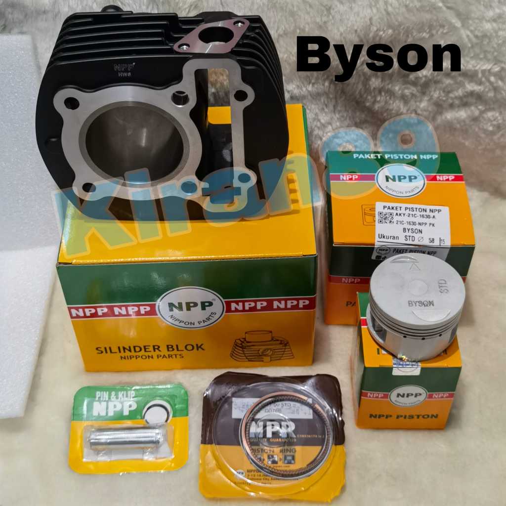 SILINDER BLOK SEHER BYSON KARBU + PISTON KIT RING DAN PIN] 45P ORI NPP