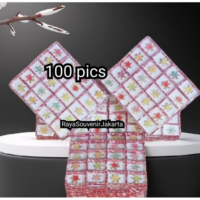 Souvenir isi 100 pics bros cengkeh bunga kemasan bok mika / Souvenir Pernikahan / Khitanan / Kado Ul