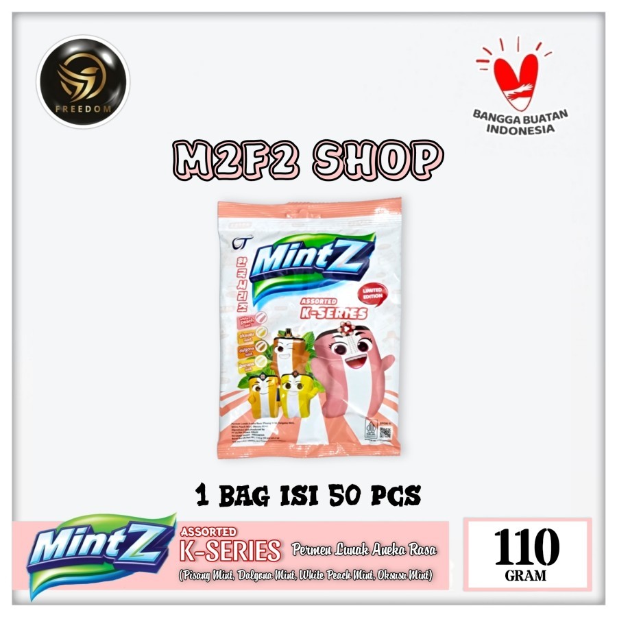 

Mintz Assorted K-Series Chewy Mints | Permen Lunak Aneka Rasa Pisang Dalgona White Peach Oksusu - 110 gr (Kemasan 1 Pack)