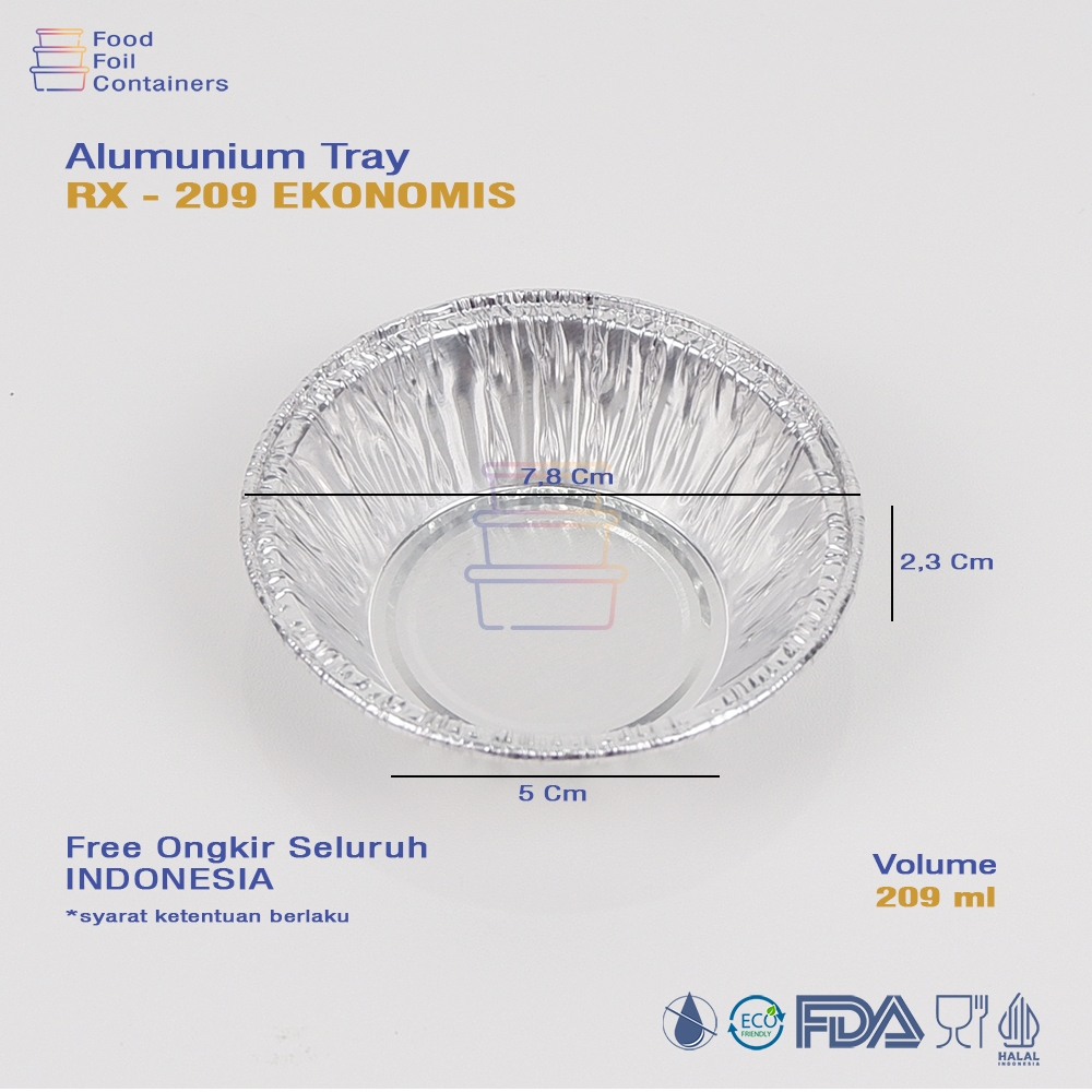 alumunium foil cup RX 209 kue pie / egg tart