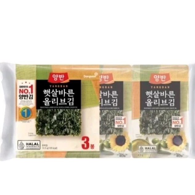 

dongwon seasoned laver with olive& sunflower oil 3p