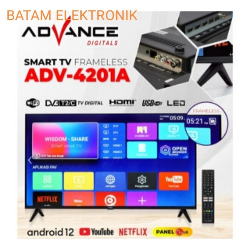 TV LED ADVANCE ADV-4201A 42 INCH ANDROID 12 SMART TV DIGITAL