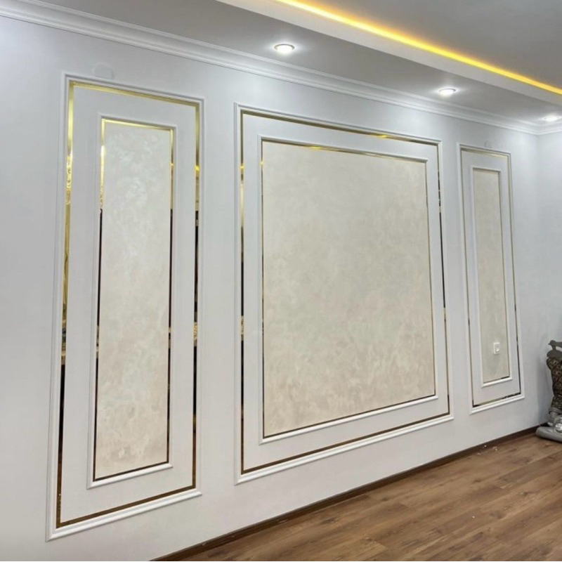 List Plat Strip Mirror Gold Stainless Steel
