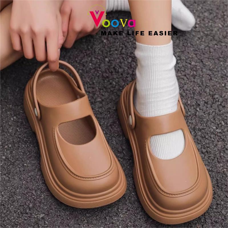 VOOVA Sandal Slop Wanita/FlatShoes Wanita/Sepatu Wanita Anti Slip/Sandal Korea/Sandal Slop Kekinian