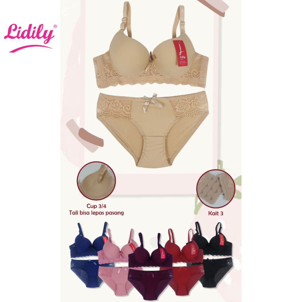 Setelan ( Bra + Celana Dalam ) Wanita Lingerie Sexy Kawat BH CD | GIFT WEDDING Seserahan BH Set BH S