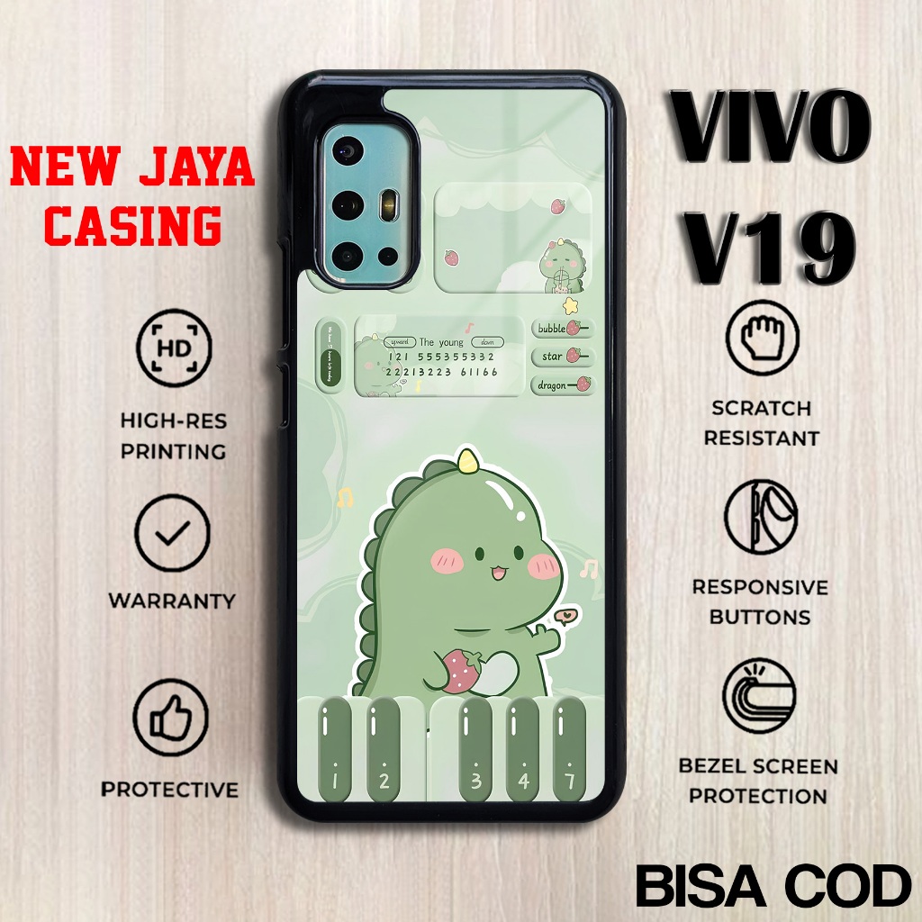 Casing Vivo V19 Softcase Glossy DinoCute Case Vivo V19 Hardcase Glossy Kesing Vivo Terlaris Case Ter
