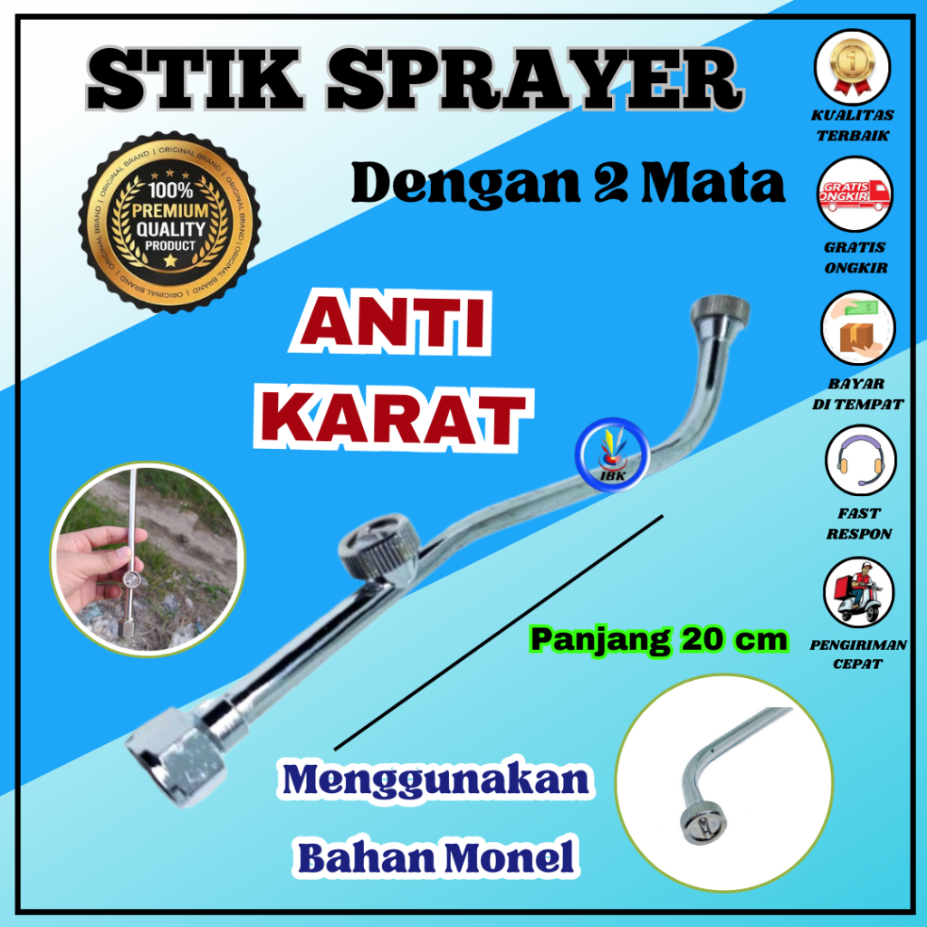STIK SPRAYER KABUT PLD MATA 2 ANTI KARAT/ STIK SPRAYER MATA 2/ NOSEL SPRAYER KABUT/ STIK SPRAYER ELE