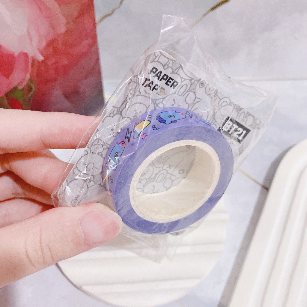 

Paper Tape Mang BT21 Masking Tape untuk Journaling BT21 Mang From BTS Line Friends Original