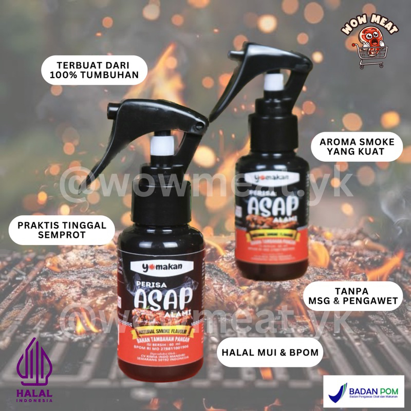

Liquid Smoke Spray 60 ml | Perisa Asap Alami | Asap Cair Semprot BBQ Grill | Natural Smoke Flavour