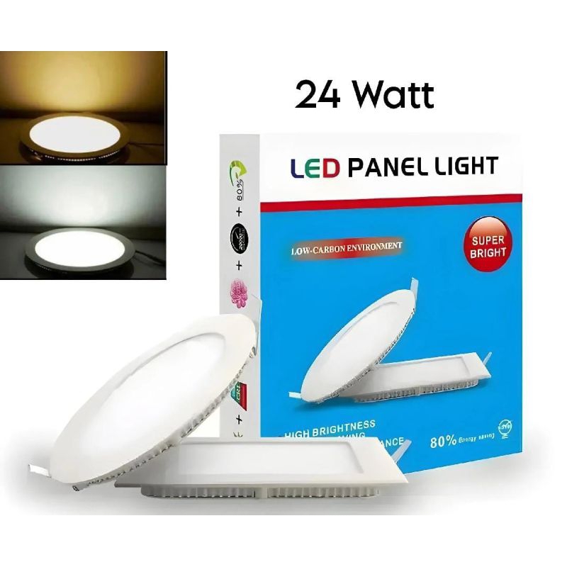Lampu Downlight Led Panel 24 watt bulat  tipis Hias Plafon