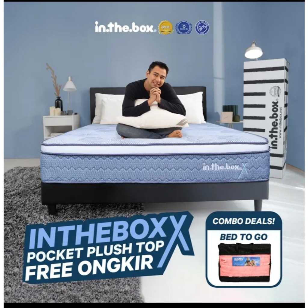 (Gratis Ongkir) INTHEBOX - Kasur Spring Bed Inthebox X Ukuran 100x200 (Super Single) 100 X 200 X 27 