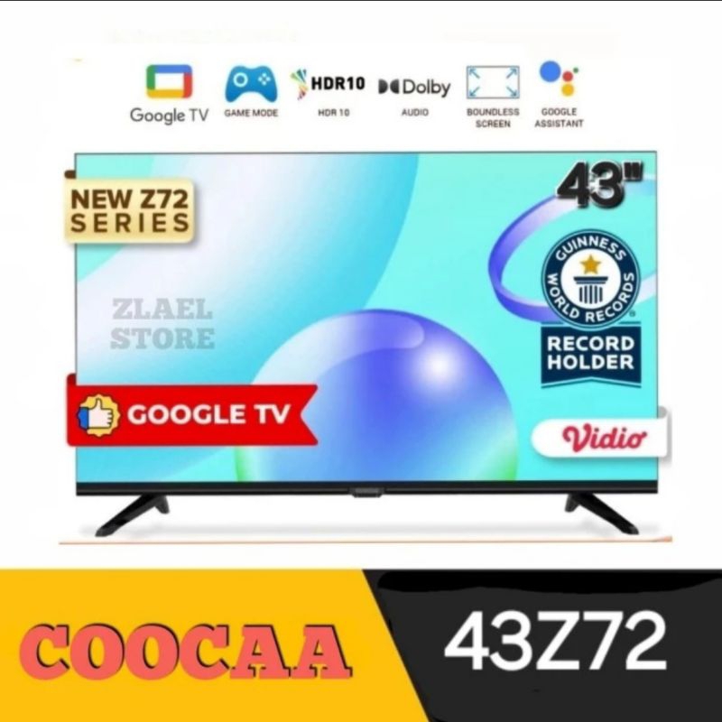 GOOGLE TV 43 INCH COOCAA 43Z72 SMART TV DIGITAL 43" COOCAA Z72