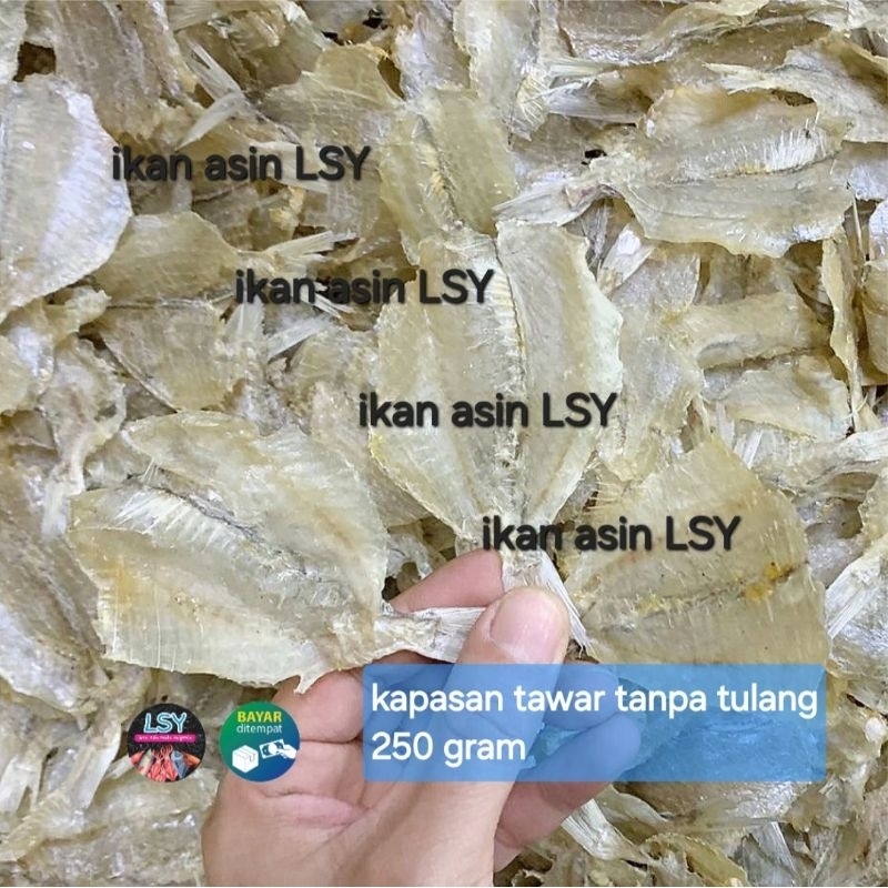 

Kapasan tawar tipis tanpa tulang 250gram