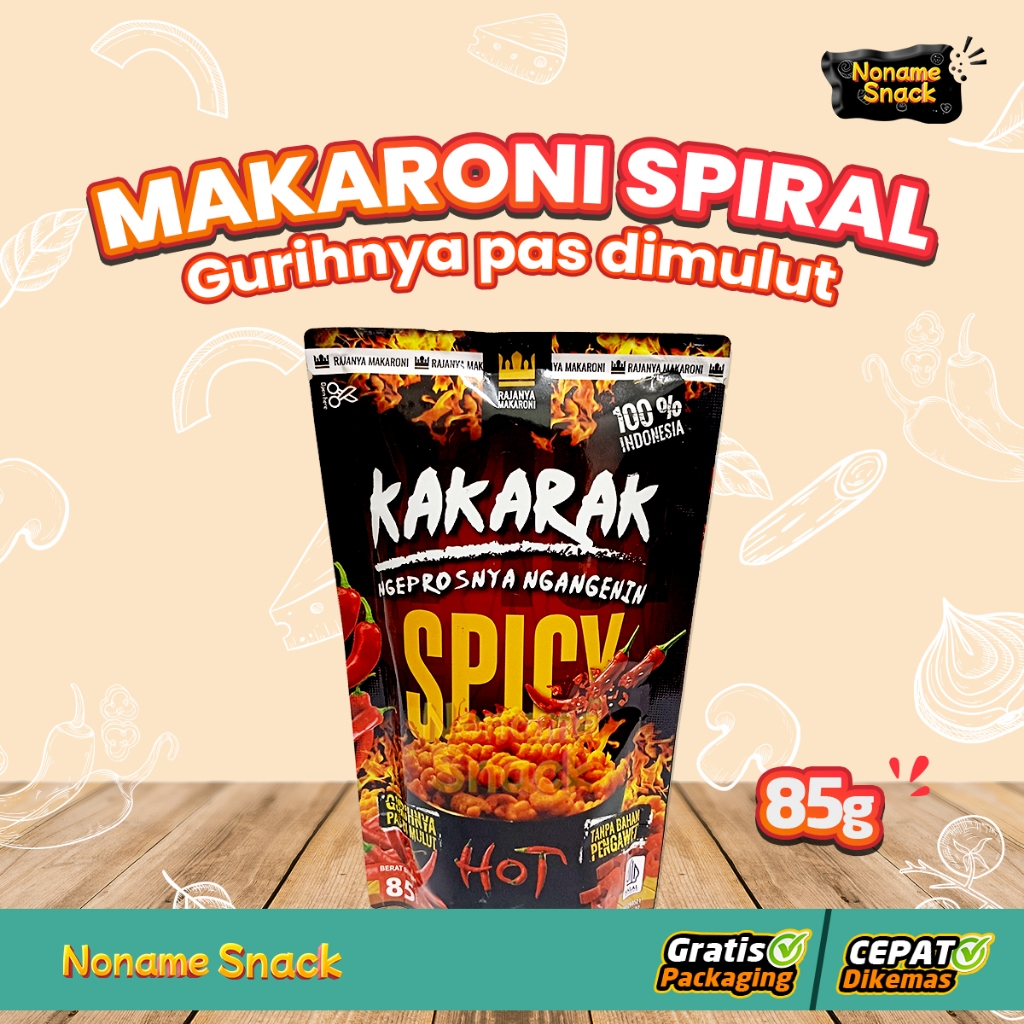 

NoName Snack - Makaroni Spiral Super Pedas Makaroni Pedes Spicy 85 gr