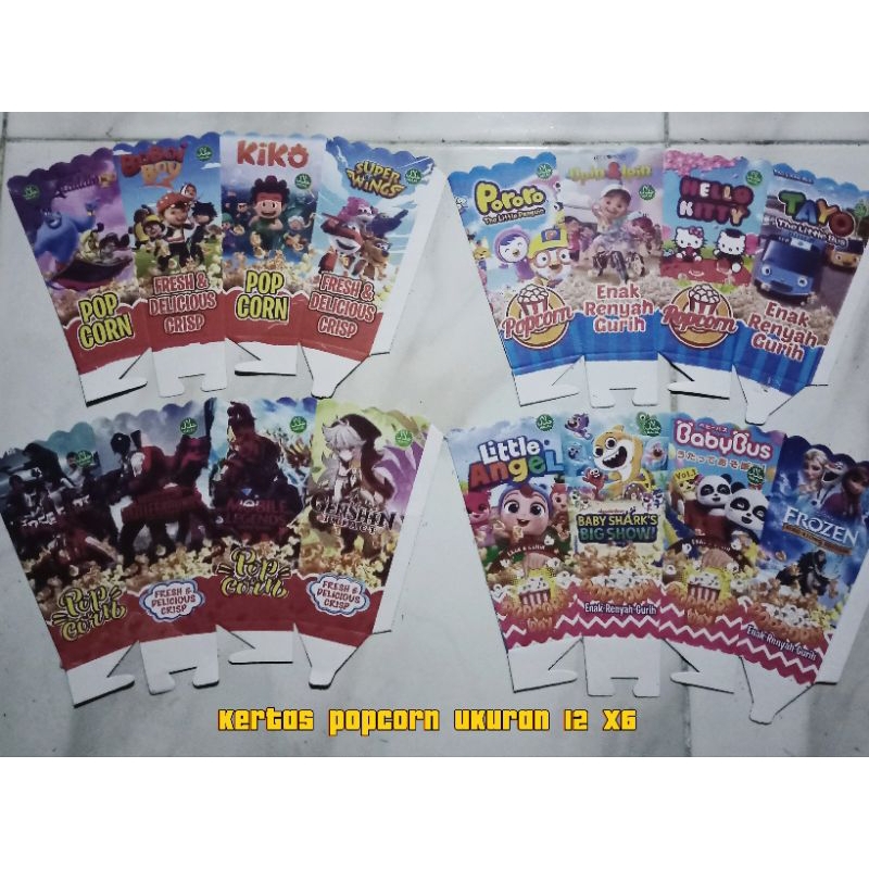 

kertas,popcorn,ukuran,12x6,bahan,walkerep/kerep/kertas pembungkus,berodong,jagung, Popcorn.