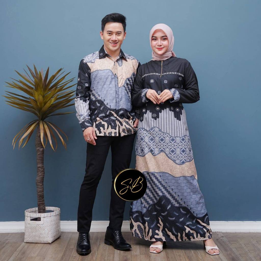 COUPLE PASANGAN BAJU BATIK KEKINIAN BAJU BATIK COUPLE MODEL KEKINIAN