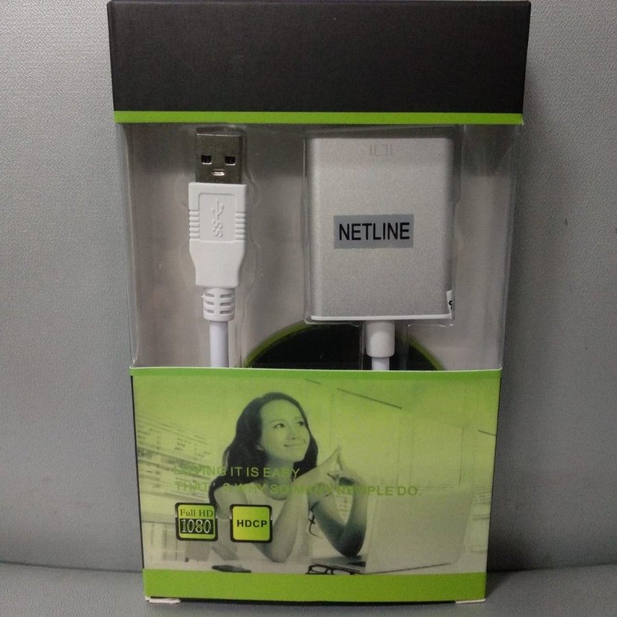 Converter USB 3.0 to HDMI Netline Cable Adapter Kabel USB Male to HDMI Female