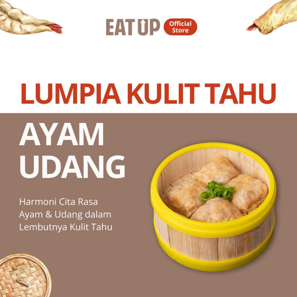 

Eat Up Dim Sum Premium Lumpia Kulit Tahu Ayam Udang Frozen