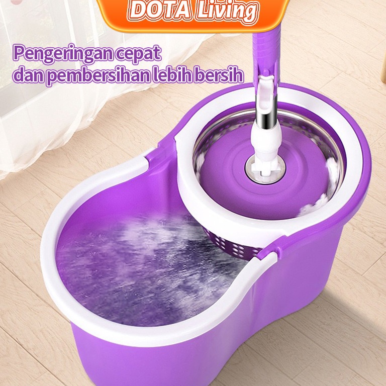 Bagus Banget DOTA Living Set Alat Pel Lantai Super Mop Dengan Ember Pencuci Putar hand preassure rot