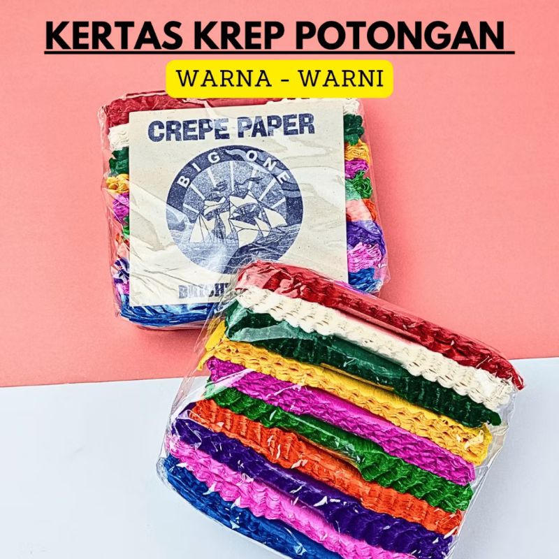 Kertas Krep kecil/Kertas warna/Kertas klobot/Kertas sumbo/Kertas Krep warna warni