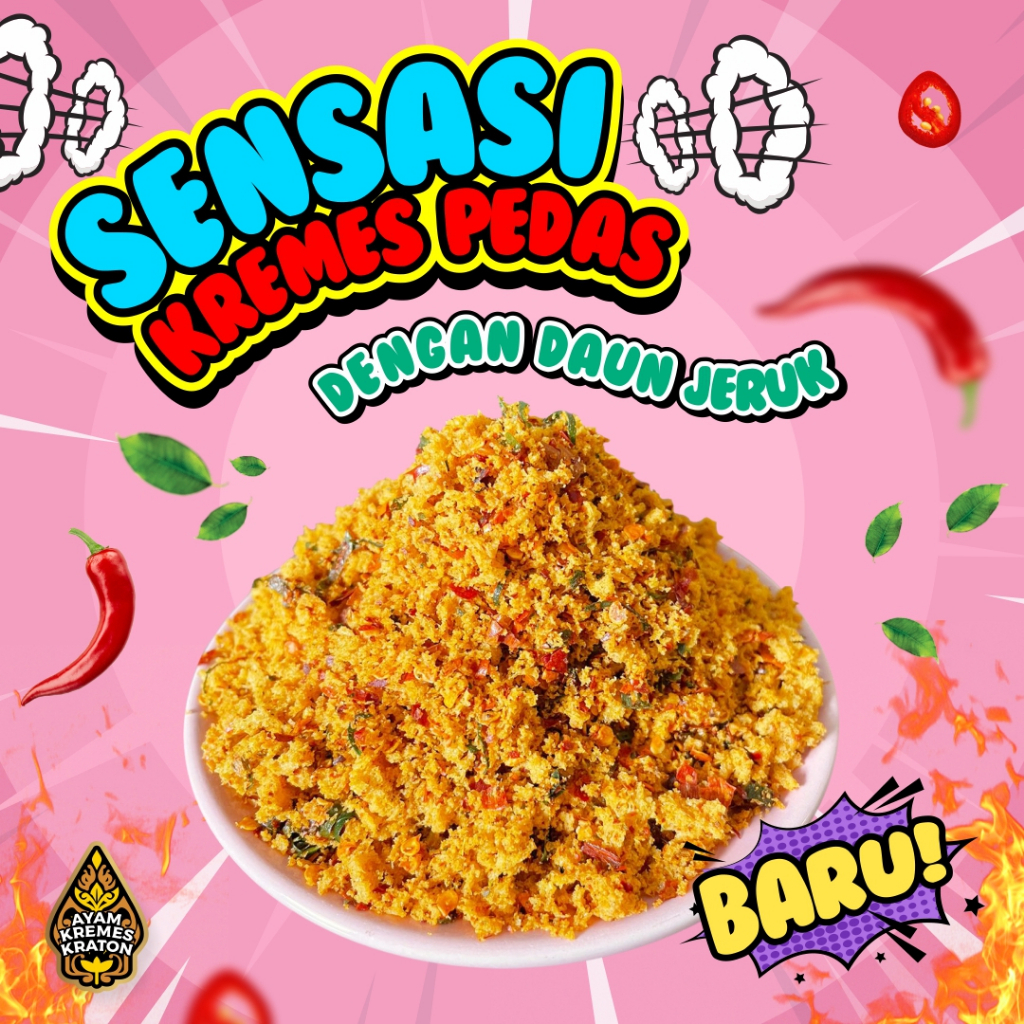 

Ay00! Kremes Ayam By Kraton Food - Paket 2 Pcs / Kremes Pedas Daun Jeruk + Kremes 100% Halal