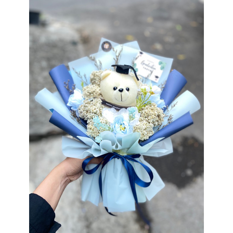 

Buket Boneka Bunga Mix artificial Wisuda Perpisahan Graduation
