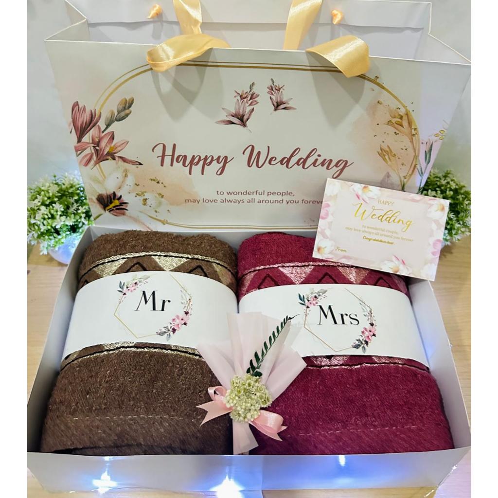 Hampers Handuk Couple/ Hampers Wedding /Kado Pernikahan / Handuk  Couple /Kado Nikah/ Seserahan