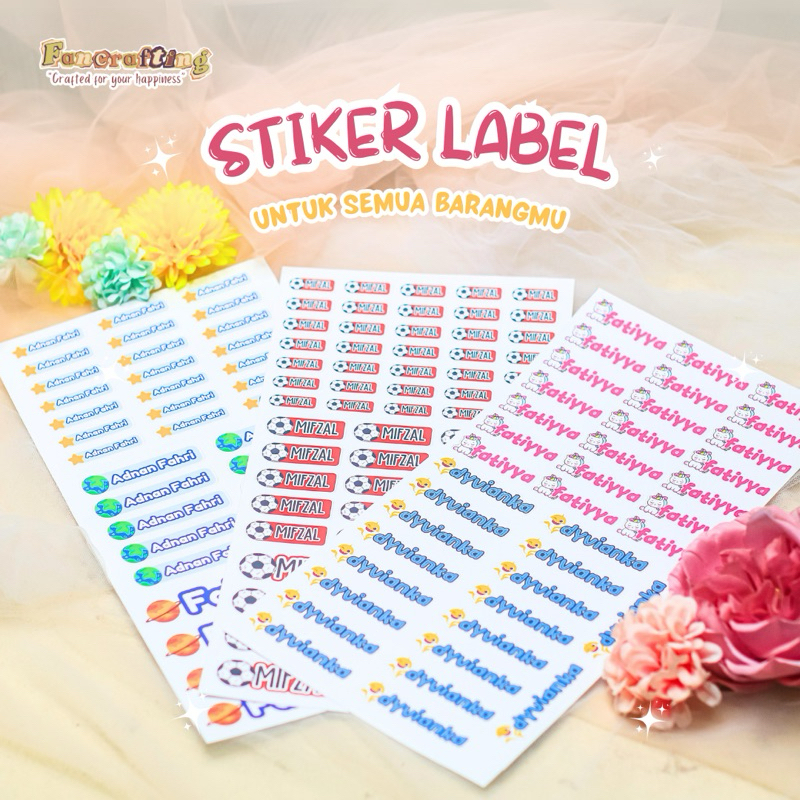 

STIKER LABEL TAHAN AIR ISI BANYAK UNTUK PERLENGKAPAN SEKOLAH DAN ALAT MAKAN