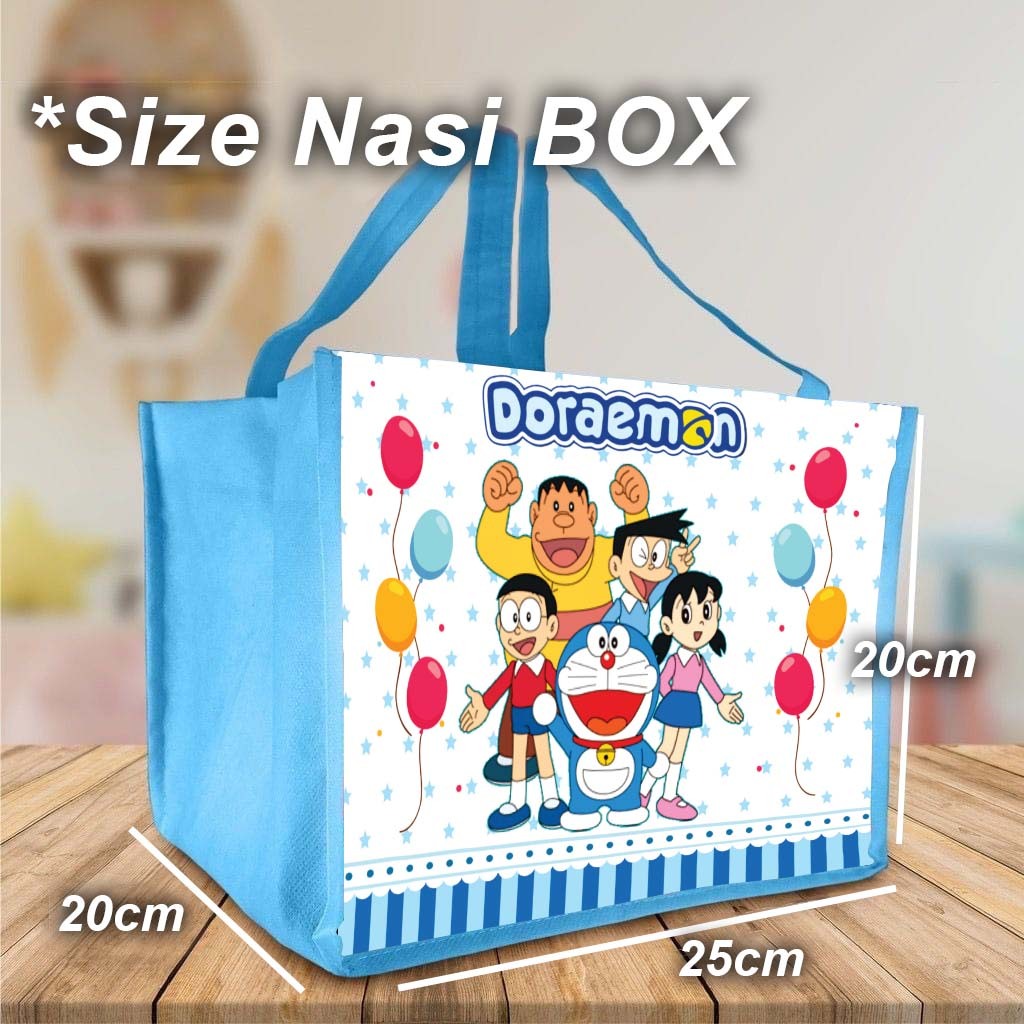 

Tas Ultah motif DORAEMON Goodie Bag Souvenir Ulang Tahun Aqiqah Nama Foto Kartun Anak Lucu kode # 2