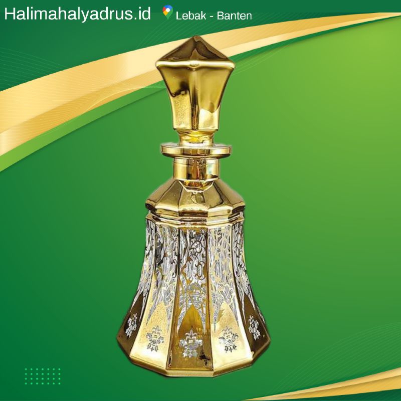 Botol Wadah Bibit Parfum Sultan Kaca Tolla Arab Mewah (Motif Sesuai Foto) Size 250 Milli
